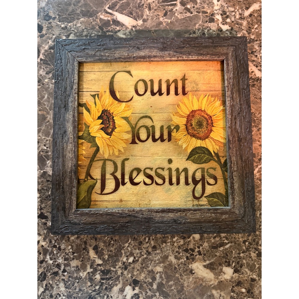 Count your blessings wall decor.